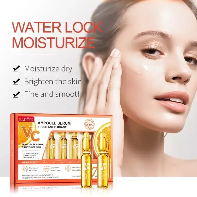 🌸✨ Sadoer VC Whitening Anti-Wrinkle Ampoule Face Serum (7Pcs) ✨🌸